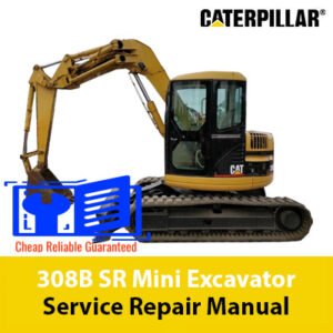 Caterpillar 308B SR Mini Hydraulic Excavator service manual, showcasing detailed diagrams and repair instructions for maintenanc