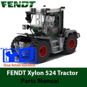 FENDT Xylon 524 Tractor Parts Manual cover featuring detailed diagrams and parts listings for maintenance and repairs