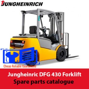 Catalogue of spare parts for the Jungheinrich DFG 430 forklift, providing essential information for repairs and replacements