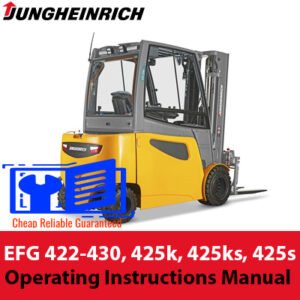 Instructions manual for operating the Jungheinrich EFG 422-430, featuring models 425k, 425ks, and 425s
