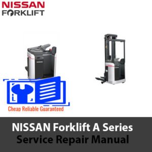 NISSAN Forklift A Series Service Repair Manual, displaying the forklift model and essential service information