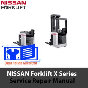 NISSAN Forklift X Series Service Repair Manual, displaying the forklift model and essential service information