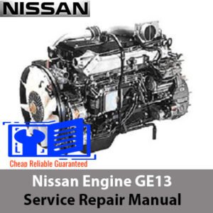 Service repair manual for Nissan GE13 engine, featuring illustrations and comprehensive guidelines for effective repairs