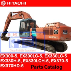 Hitachi EX300-5 Series Excavator Parts Catalog, displaying parts layout and specifications for proper excavator maintenance