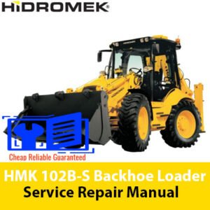 Service repair manual for Hidromek HMK 102B-S Backhoe Loader, showcasing detailed diagrams and maintenance instructions