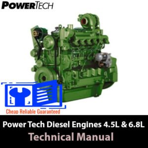 Power Tech Diesel Engines 4.5L & 6.8L technical manual, showcasing detailed engine specifications and maintenance guidelines
