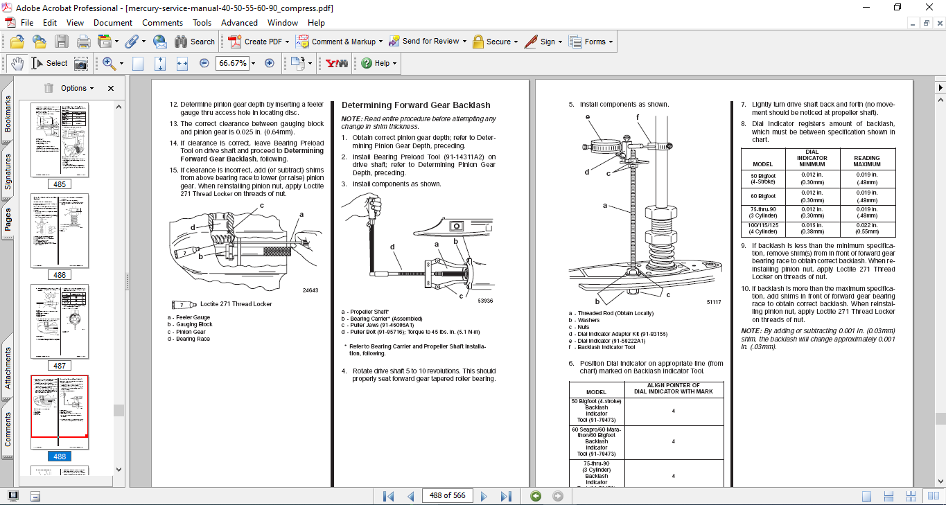 Mercury Engine Service Repair Manual for Model 40-50-55-60-90 - Image 5