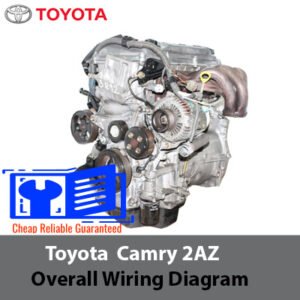 Overall wiring diagram for Toyota Camry 2AZ, illustrating the arrangement of electrical systems and connections