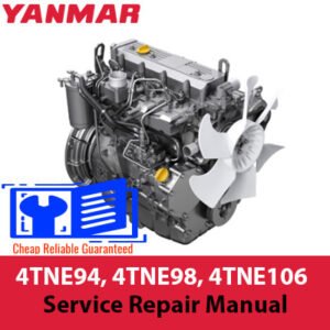 Yanmar Engine 4TNE94, 4TNE98, 4TNE106 Service Repair Manual cover featuring engine diagrams and repair instructions