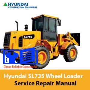 Service Repair Manual for Hyundai SL735 Wheel Loader, showcasing detailed diagrams and instructions for effective repairs