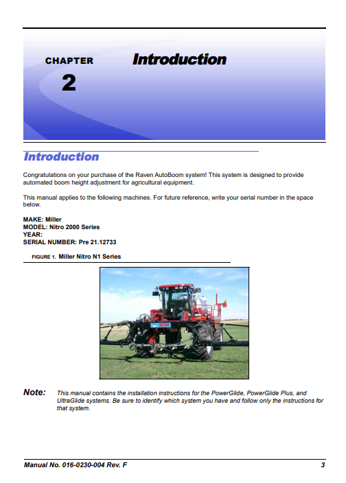Miller Nitro 2000 Series AutoBoom Installation Manual - Image 4