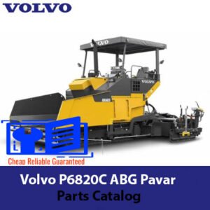 Volvo P6820C ABG Paver parts catalog, showcasing various components with clear labels and diagrams for reference