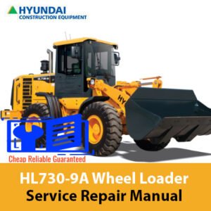 Service Repair Manual for Hyundai HL730-9A Wheel Loader, showcasing diagrams and maintenance instructions