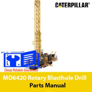 Caterpillar MD6420 Rotary Blasthole Drill Parts Manual cover featuring detailed diagrams and parts list for maintenance