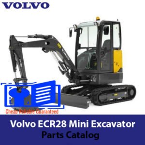Parts catalog for the Volvo ECR28 Mini Excavator, detailing components and specifications for maintenance and repair