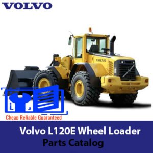 Comprehensive parts catalog for the Volvo L120E Wheel Loader, featuring diagrams and descriptions of essential components