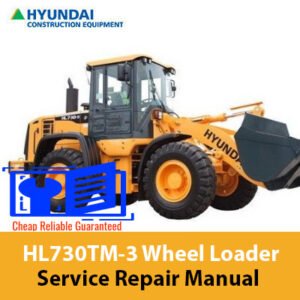 Service Repair Manual for Hyundai HL730TM-3 Wheel Loader, showcasing detailed diagrams and maintenance instructions