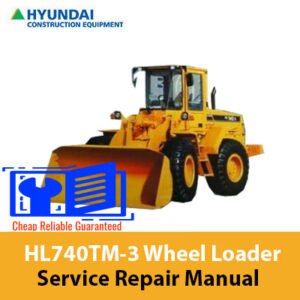 Service Repair Manual for Hyundai HL740TM-3 Wheel Loader, showcasing detailed diagrams and maintenance instruction