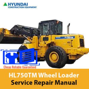 Service Repair Manual for Hyundai HL750TM Wheel Loader, showcasing detailed diagrams and maintenance instructions