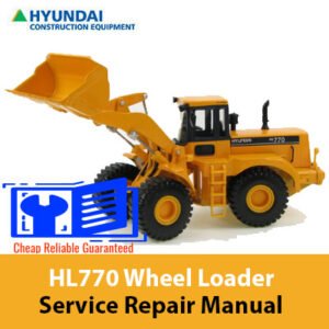 Service Repair Manual for Hyundai HL770 Wheel Loader, showcasing detailed diagrams and instructions for effective maintenance