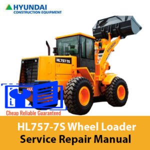 Service Repair Manual for Hyundai HL757-7S Wheel Loader, showcasing diagrams and maintenance instructions