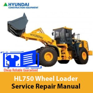 ervice Repair Manual for Hyundai HL750 Wheel Loader, showcasing detailed diagrams and instructions for effective maintenance