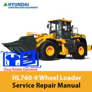 Service Repair Manual for Hyundai HL760-9 Wheel Loader, showcasing detailed diagrams and maintenance instructions