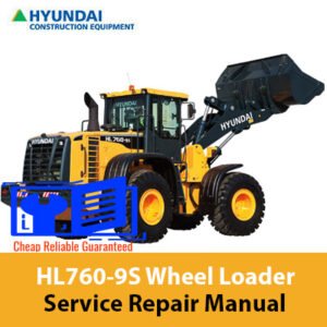 Service Repair Manual for Hyundai HL760-9S Wheel Loader, showcasing detailed diagrams and maintenance instructions