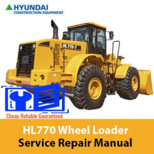 Service Repair Manual for Hyundai HL770-7 Wheel Loader, showcasing diagrams and maintenance instructions