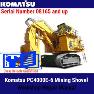 Komatsu PC4000E-6 Mining Shovel Workshop Repair Manual showcasing technical drawings and essential repair information