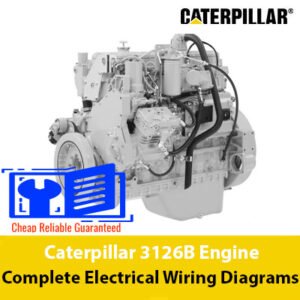 Detailed electrical wiring diagrams for the Caterpillar 3126B engine, showcasing connections and components