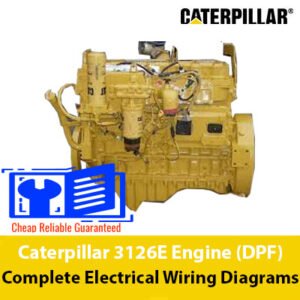 Detailed electrical wiring diagrams for the Caterpillar 3126E engine (DPF), illustrating all necessary connections and components