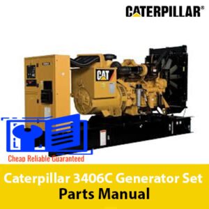 Parts manual for Caterpillar 3406C Generator Set, showcasing diagrams and detailed component information