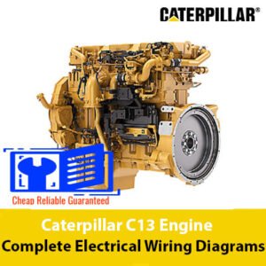 Comprehensive wiring diagrams for the Caterpillar C13 engine, illustrating all electrical connections and configurations