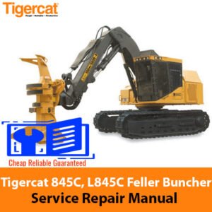 Service Repair Manual for Tigercat 845C Feller Buncher, showcasing diagrams and maintenance guidelines