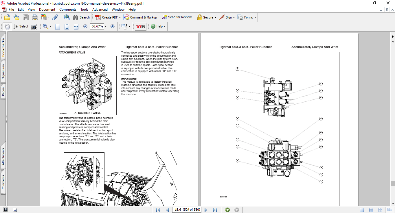Tigercat 845C, Tigercat L845C Feller Buncher Service Repair Manual - Image 5
