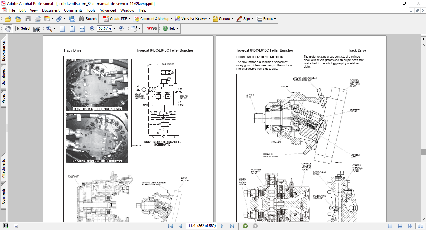 Tigercat 845C, Tigercat L845C Feller Buncher Service Repair Manual - Image 6