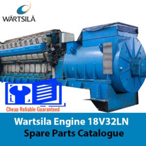 Catalogue for Wartsila 18V32LN Engine spare parts, showcasing various engine components and detailed descriptions