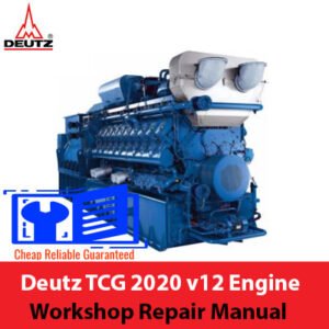Deutz TCG 2020 V12 engine repair manual cover with images and technical details for maintenance and troubleshooting