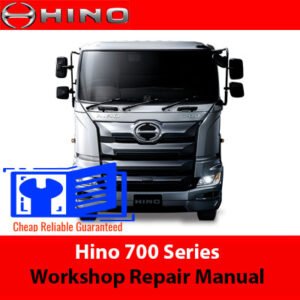 Hino 700 Series Workshop Repair Manual cover featuring an electric theme and detailed vehicle repair information
