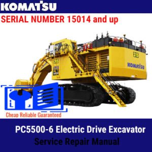 Comprehensive service manual for the Komatsu PC5500-6 Electric Drive Excavator, including repair and maintenance guidelines