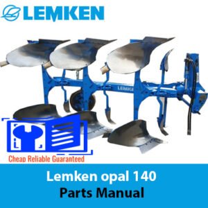 Lemken Opal 140 parts manual cover featuring the title and an illustration of the equipment
