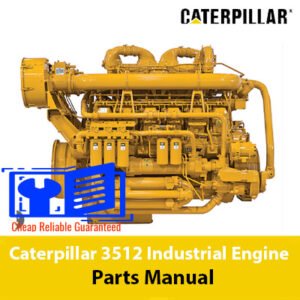 Caterpillar 3512 industrial engine parts manual, displaying illustrations and descriptions of engine components