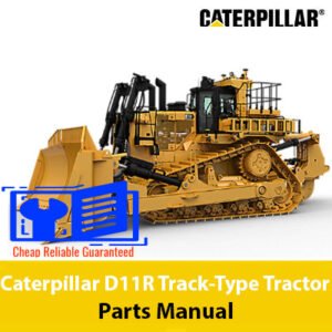 Caterpillar D11R Track-Type Tractor Parts Manual cover featuring detailed diagrams and parts listings for maintenance