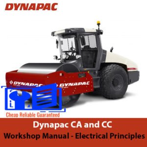 Dynapac CA and CC Workshop Manual cover featuring electrical principles and diagrams for maintenance and troubleshooting