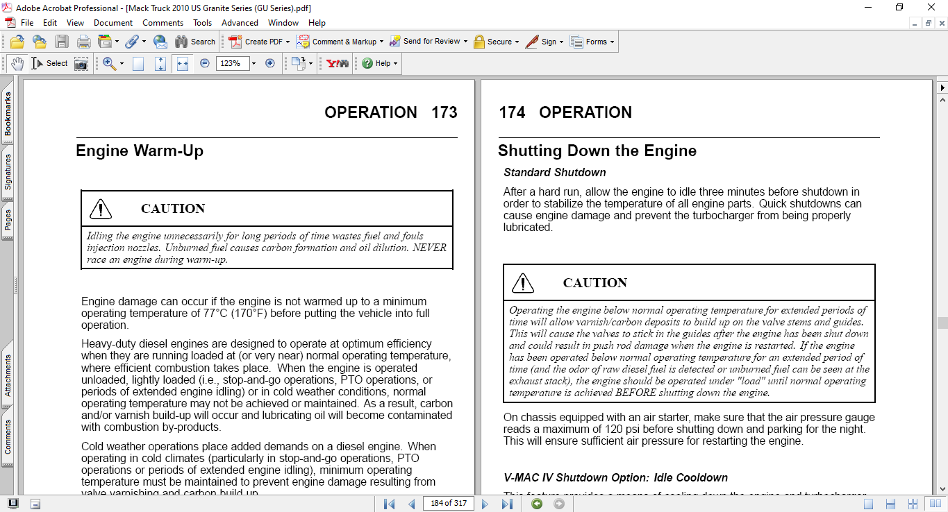 Mack Truck 2010 US Granite Series (GU Series) Operator's Manual - Image 3