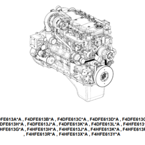 New Holland F4D and F4H Series Engine Service Repair Manual cover for maintenance and repair guidance