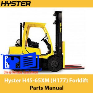 Hyster H45-65XM forklift parts manual (H177), showcasing parts breakdown and assembly instructions
