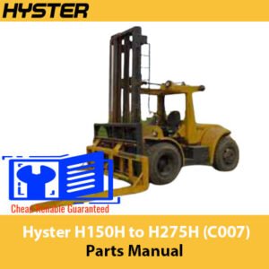 Hyster H150H to Hyster H275H Forklift Parts Manual, detailing components and specifications for maintenance and repair