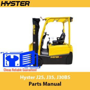 Parts manual for Hyster J25, J35, and J30BS forklifts, including illustrations and part numbers for easy reference